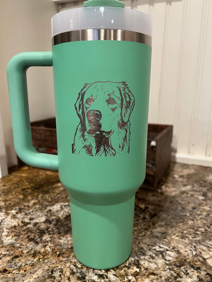 Custom Engraved Stanley Quencher 40oz Cup